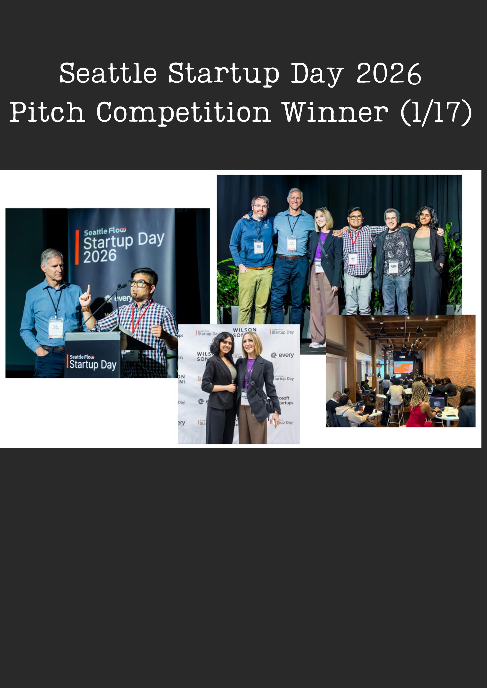 Seattle Startup Day 2026 — Pitch competition winner (1 of 17)